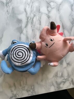Pokemon X KFC China Event Poliwag/Poliwhirl + Clefairy/Clefable REVERSABLE 1999